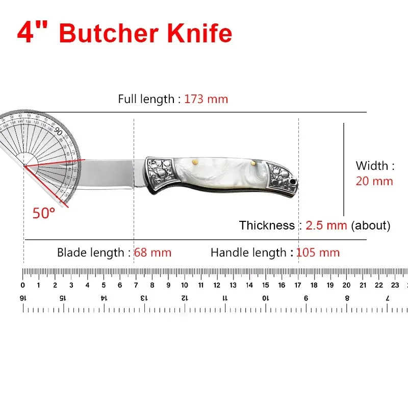 Coltello per disossare pieghevole in acciaio inossidabile mannaia per carne coltello per affettare frutta forgiato a mano coltelli da cucina da