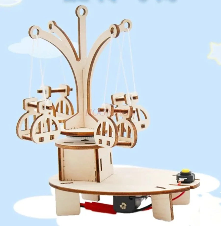 Rotating flying chair DIY technology small production, children and students manually assemble flying chair models