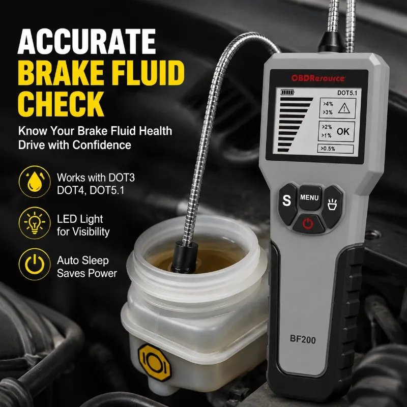 

Brake Fluid Tester Detection Pen Brake Liquid Water Content Testing Tool Professional Auto Diagnostic Meter Portable Vehicle