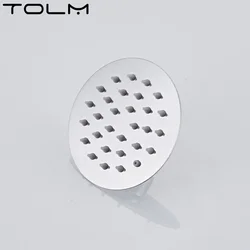 Tolm Stainless Steel Round Rainfall Shower Head Top Sprayer High Pressure Round Ultra-Thin Showerheads 4/6/8 Inch Chrome Finish