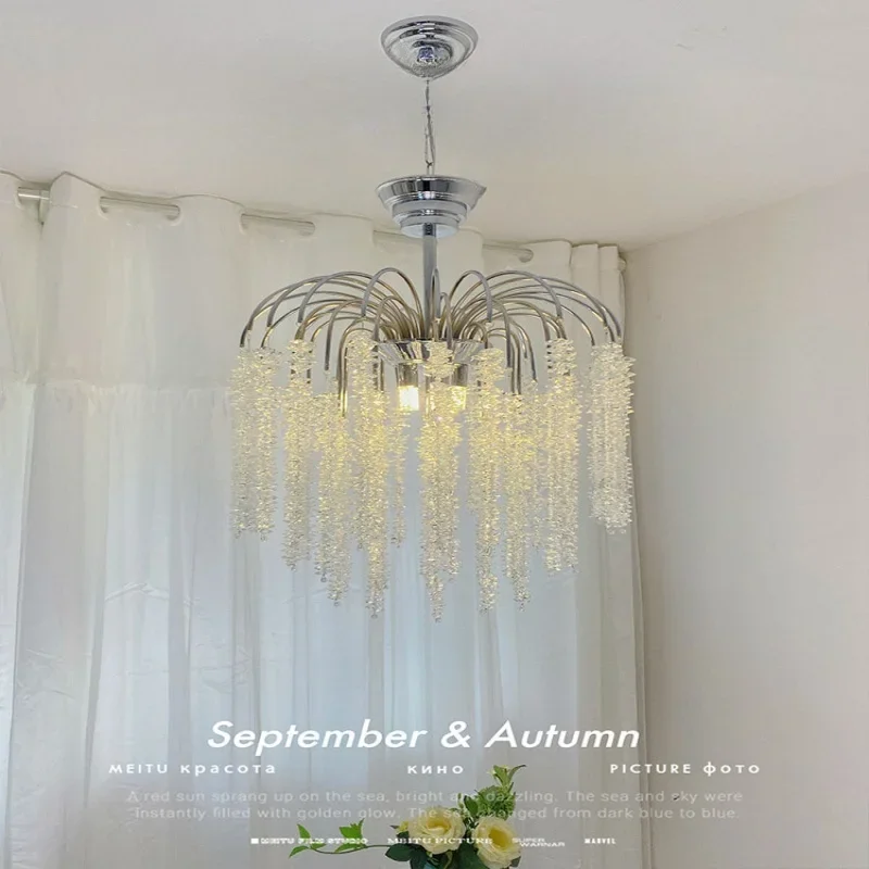 

Modern LED crystal chandelier duplex apartment staircase villa living room crystal chandelier
