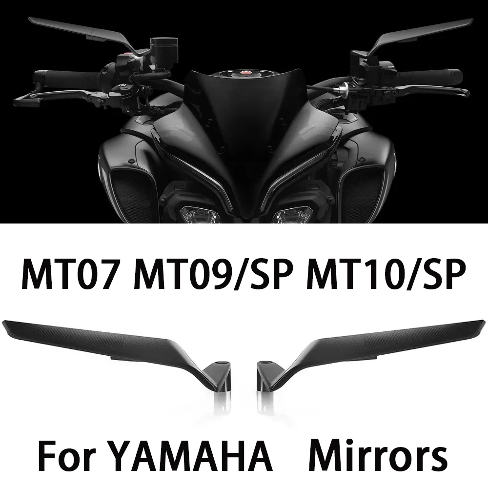 Mirrors MT07 MT09/SP MT10/SP For YAMAHA Motorcycle Mirrors Stealth  MT 07 MT 09/SP MT 10/Sp  Winglets Mirror Kits To Rotate