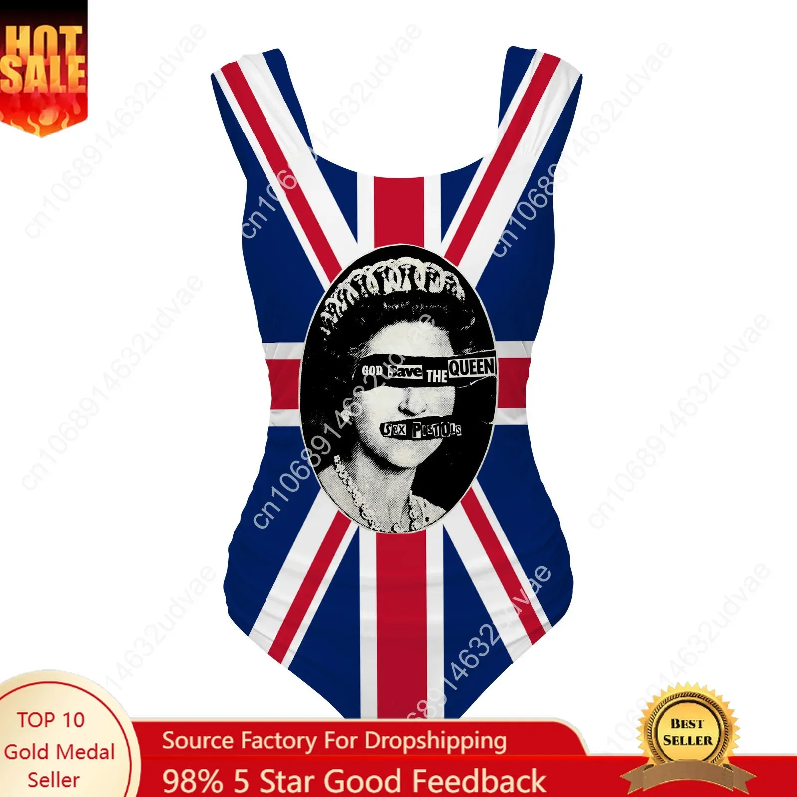 Sex Pistols  Swimsuit Wide Strap Women Bathing Suits Personalized Swimwear Pool Party Sexy Bikini Customize Beachwear