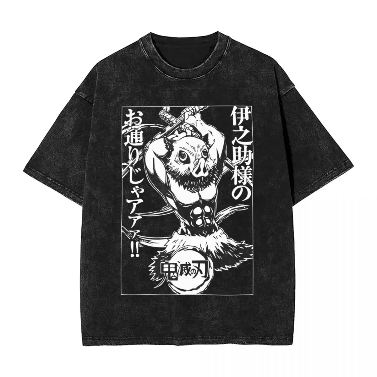 DEMON SLAYER woman Men Washed T-Shirt Hot stamping Print Tees,Harajuku Cotton Tshirt Men's Summer Short Sleeve Tees