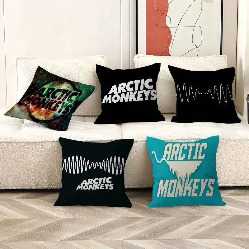 A-Arctic M-Monkeys Rock Band Music Cushion Cover Car Throw Pillow Case For Sofa Car Christmas Gift 40x40cm 45x45cm