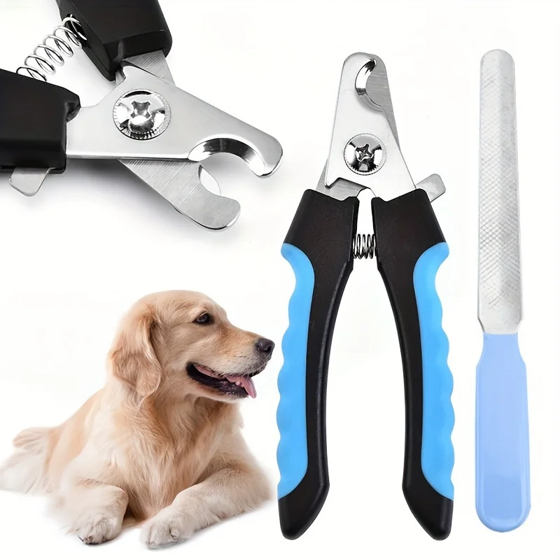 Pet Nail Clipper Set, Universal Nail Clippers for Cats and Dogs, with File and Anti-Splash Safety Nail Clippers, Grooming Tools for Small and Medium-Sized Dogs and Cats