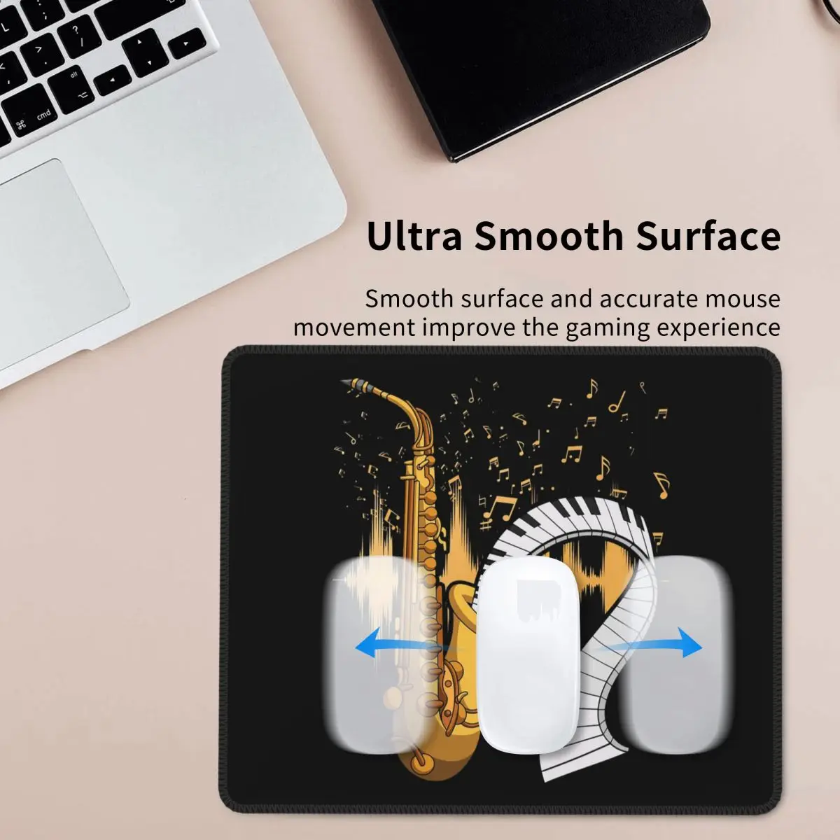Saxophone Player - Music Art Girls Y2k Graphic Mouse Pad Computer Keyboard Mouse Mat Gamer PC Desk Mat Office Table Mats
