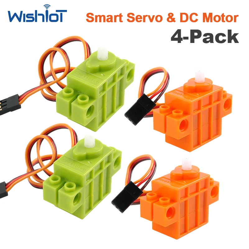 4pcs Geek Servos Motor Gear Rotation 270 Degree 3-5V Servo compatible with Micro:bit Robot Smart Car Electronic bricks parts