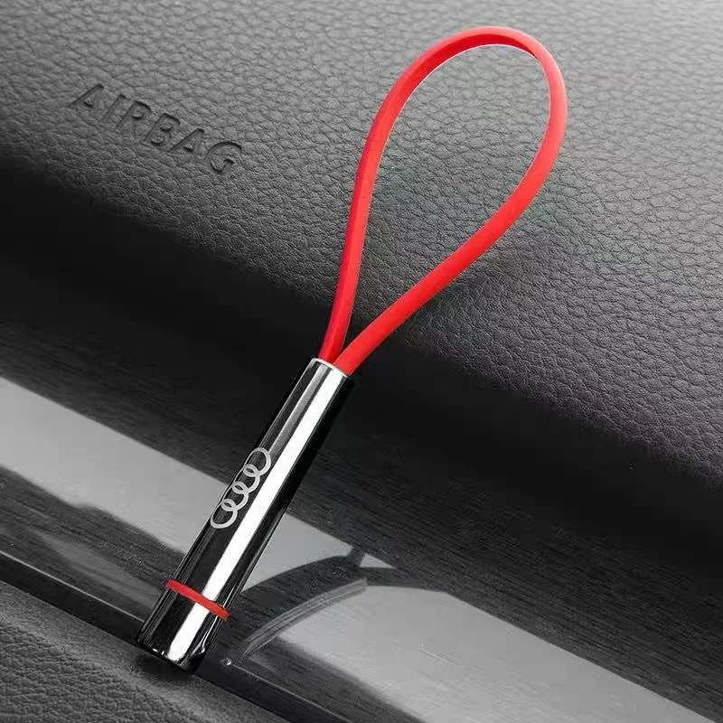 Car Logo Keyring Carbon Leather Luxury Car Keychain For Audi A3 A4 A5 A6 A7 A8 S3 S4 Q2 Q3 Q5 Q7 Car Styling Auto Accessories
