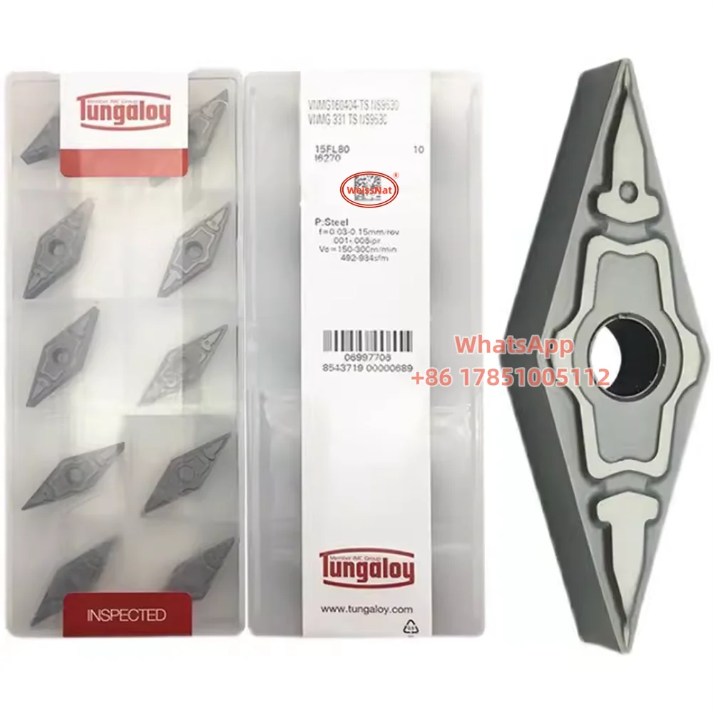 TUNGALOY VNMG160402 VNMG160404 VNMG160408 VNMG160412 NS9530 T9015 T9025 T9115 T9125 T9215 AH8015 Carbide Insert VNMG Inserts