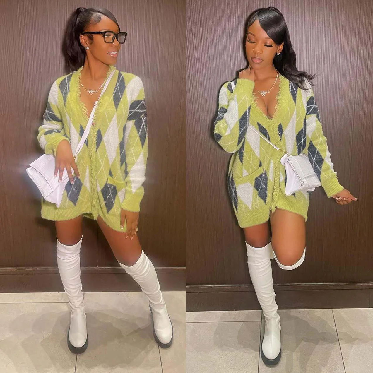 

Knitted Jacket Sweaters Cardigan Sexy Long Top Y2K Streetwear Winter Clothes Women 2025 Elegant Luxury Crocheted Coats Knitwear