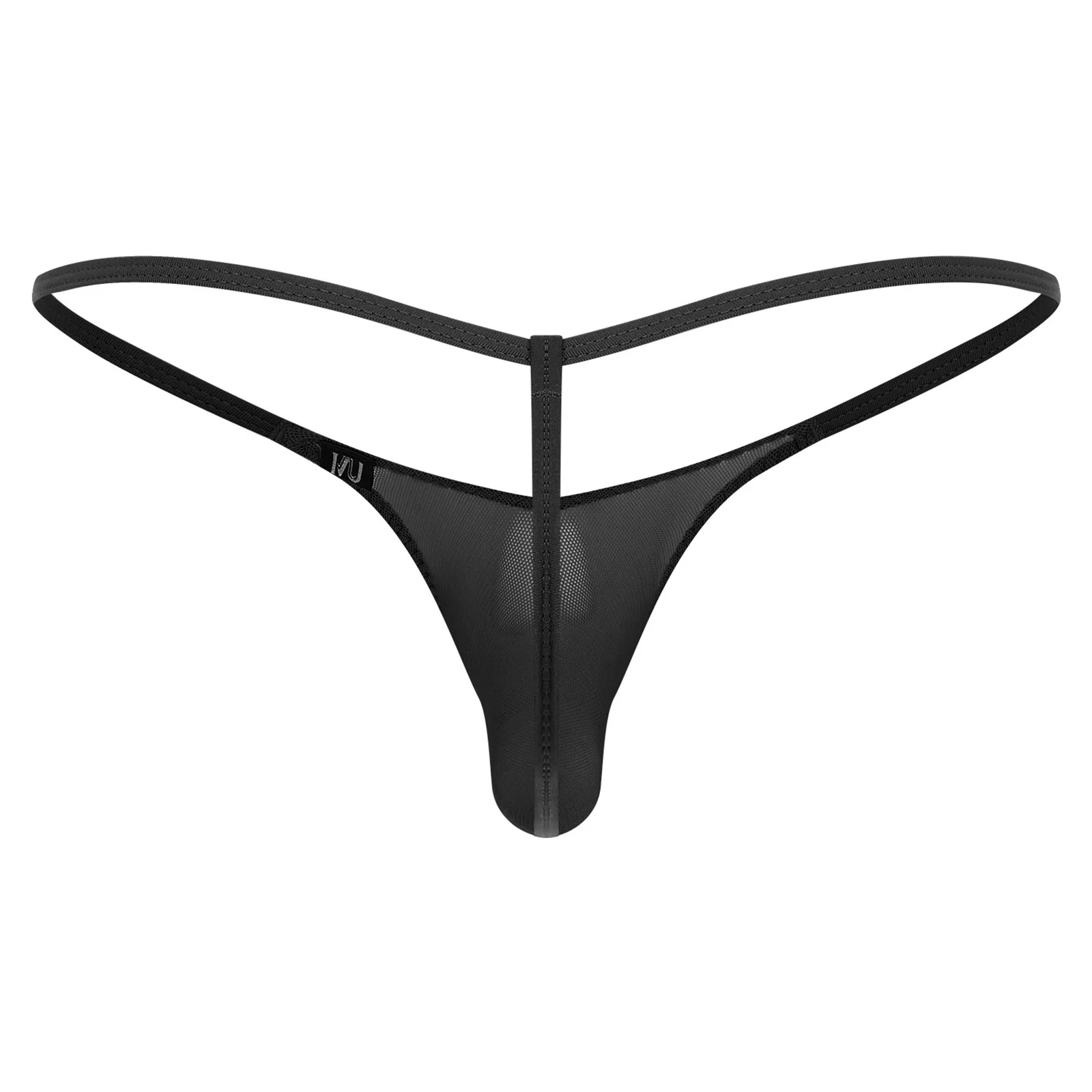 Mens Bikini G-string Panties See Through Mesh Thong Bulge Pouch Low Rise T-Back Underwear Tempting Underpants Lingerie Nightwear