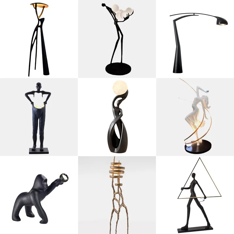 

Art sculpture humanoid floor lamp living room light luxury design creative character decorative ornament modeling ambient light