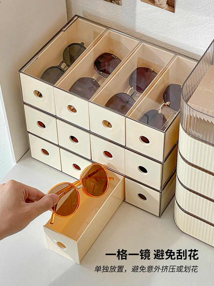 Glasses Storage Box Sunglasses Multiple Drawer  Glasses Rack  Display Rack  Anti Pressure Installation Contact Lens Box