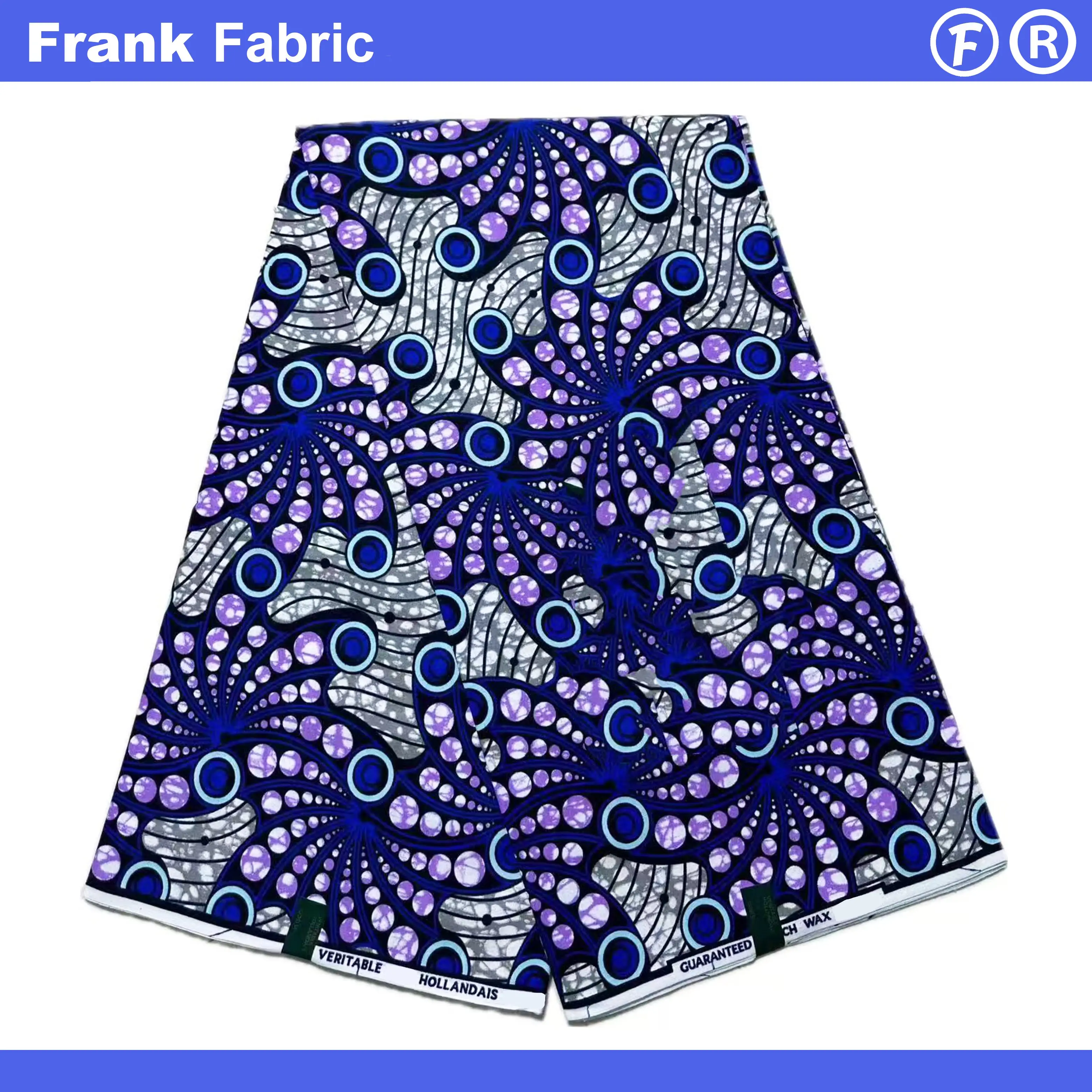 

Настоящая мягкая африканская ткань с восковым принтом, 6 ярдов, высокое качество, Hollandais, Анкара, батик, ткани для церковных групп, оптовая продажа FF2507.067