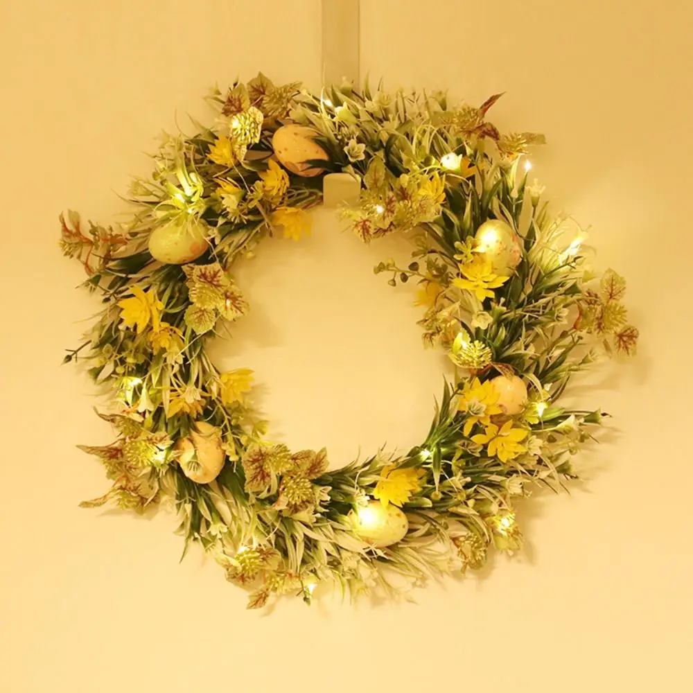 

Photographic Props Colorful Easter Spring Wreath Handmade Elegant Artificial Egg Wreath 40CM Flower Egg Wreath Party Favors