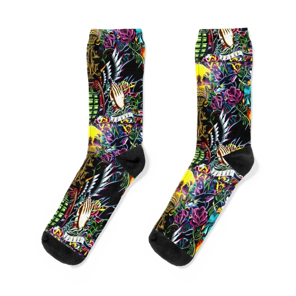 

Ed Hardy Shop in Melbourne Socks valentine gift ideas man hiphop Women Socks Men's