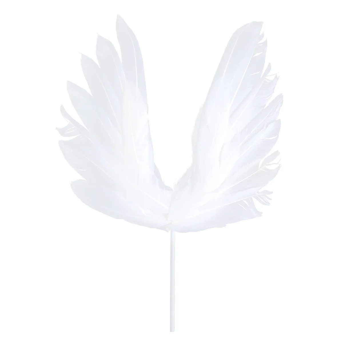 

White Swan Wings Cake Toppers Unique Natural Safe Decor Birthday Wedding Cupcake Picks Party Favors Wedding Cake Toppers