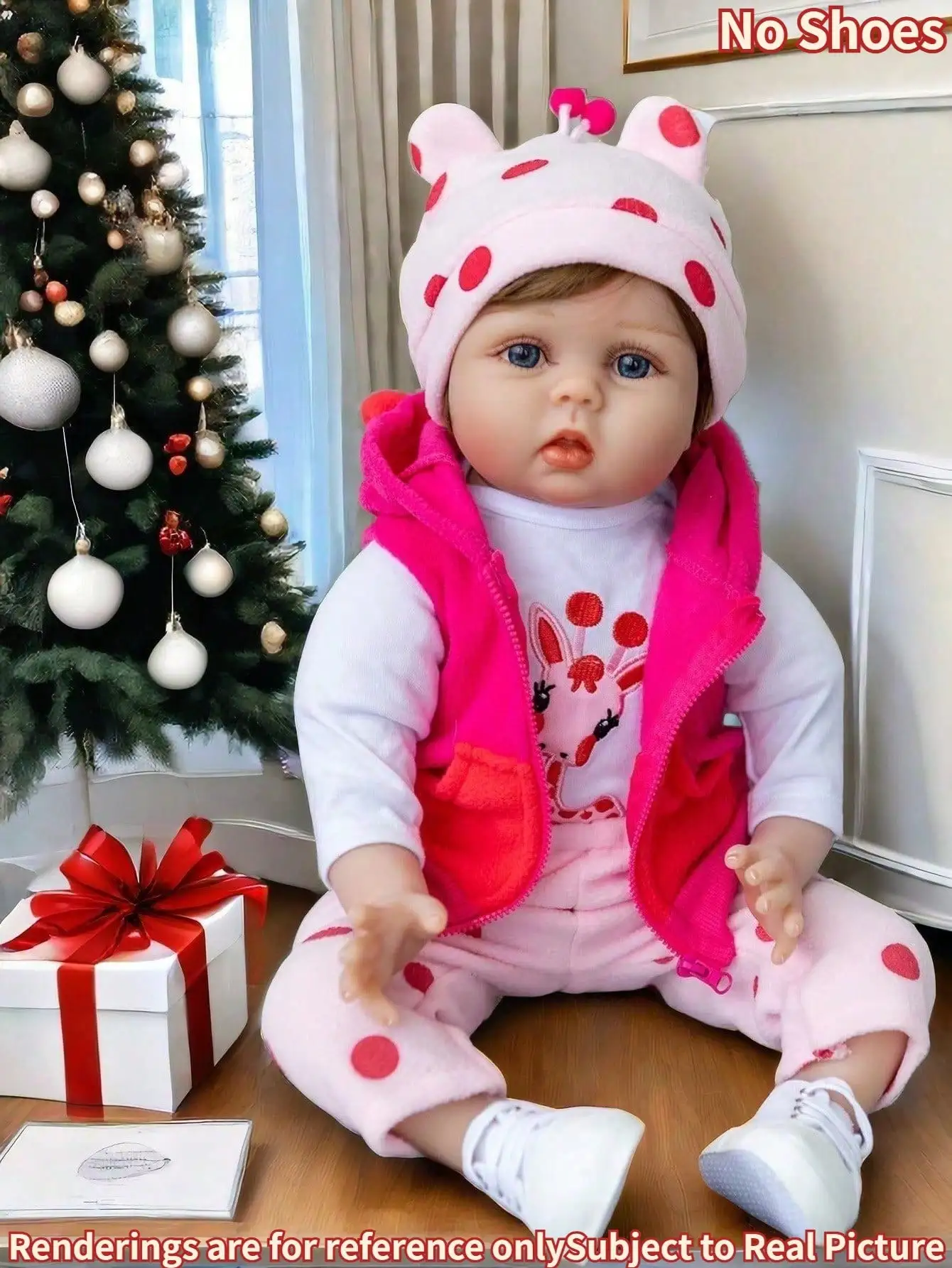 

20-дюймовая 50-сантиметровая кукла Bebe Reborn, реалистичная кукла ручной работы Reborn для детей, рождественские подарки, куклы для новорожденных, игрушки (без обуви)