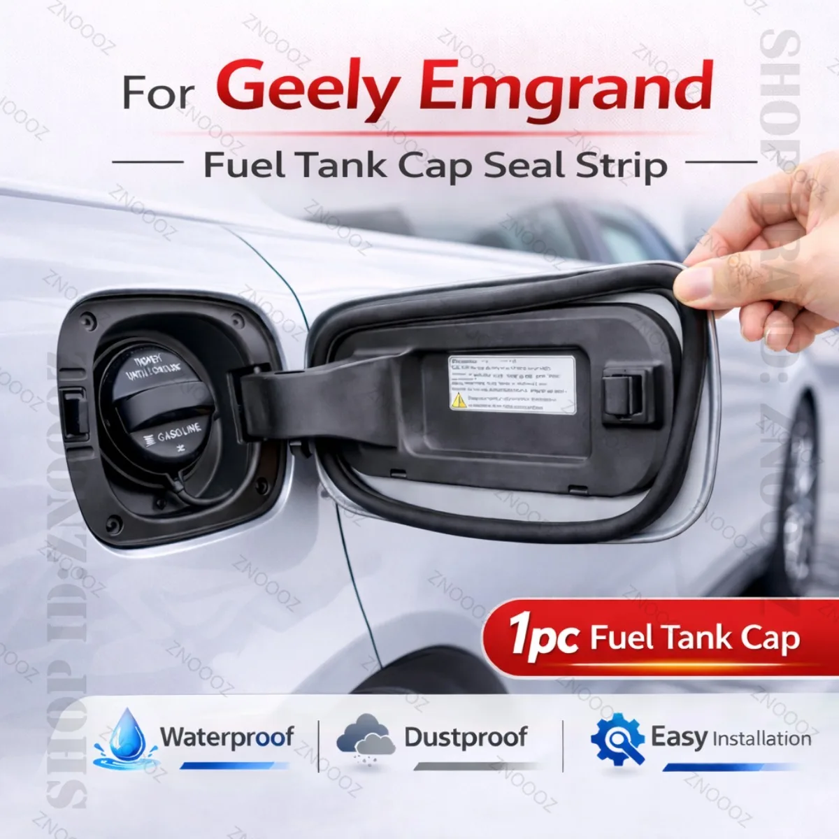 

Car Seal Strip Rubber Double Layer Dustproof Waterproof Sealing Protector Gas Cap Trim 1pc Fuel Tank Cover For Geely Emgrand