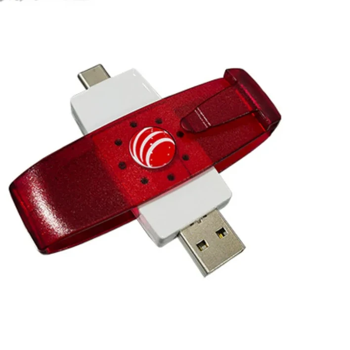 Lecteur de carte à puce sans contact MCRino 01, connecteurs de touristes USB Type A et Type C, compatible avec IDENTIV uTrust 3700 F
