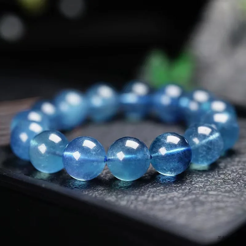 

Devil's , Ice Aquamarine Bracelet, Women's Single-Strand Blue Gemstone Crystal Jewelry