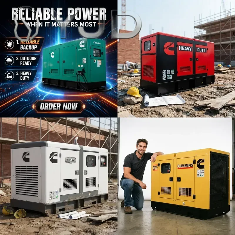 EPA Weichai Super Silent 50kva 80kva 100kva 150kva 200kva Generator Single Phase ATS Open Frame 1500rpm