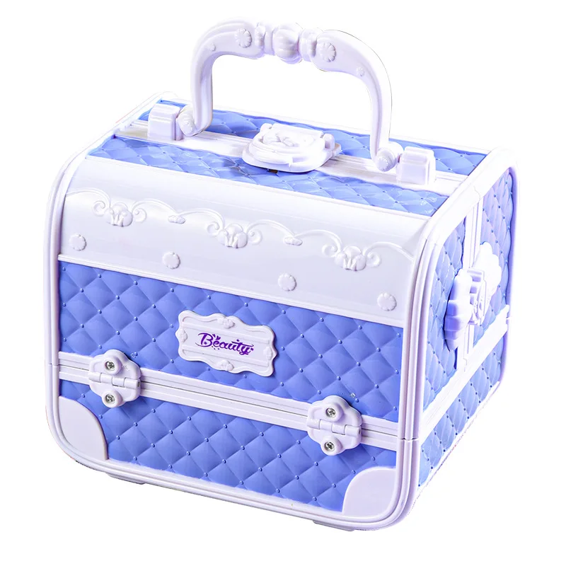 مجموعة مكياج الأميرة للفتيات، ألعاب مستحضرات التجميل للأطفال، صندوق مكياج بلاستيكي، ألعاب تمثيل الأدوار مناسبة للأعمار من 6 س...