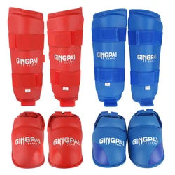 GINGPAI WKF Approved Knee Warmer Shin Guards Karate Shin Pads Legs Protection for Adults Kids Men Women Taekwondo Protects