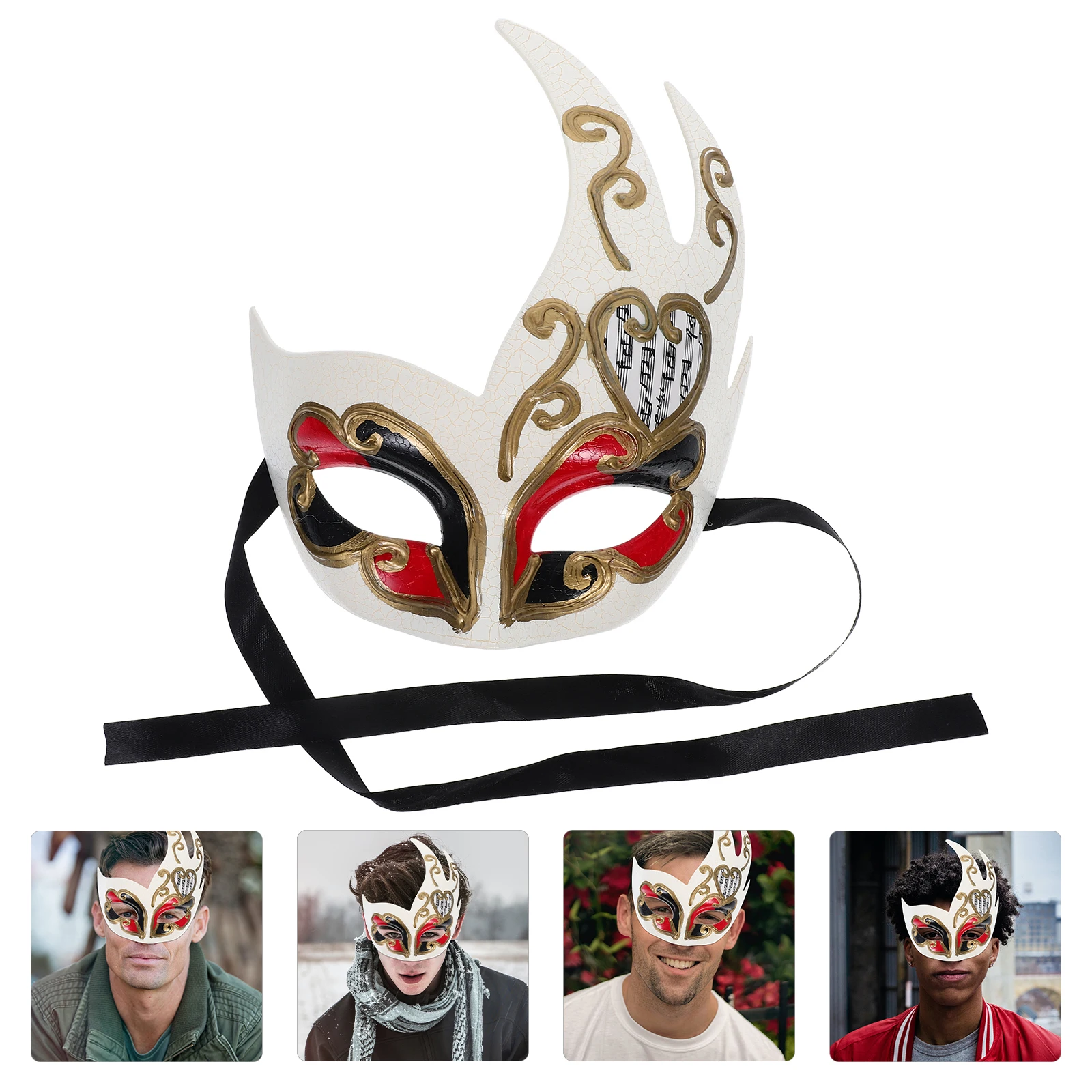 

Flame Crack Mask Masquerade Masks Bulk Masculine Ball Men Carnival Mens for Man
