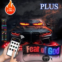 LED Eyes for Truck Demon Eye RGB LED Matrix Pixel Panel DIY Car Sign Animation APP LED Panel Flexible Display Lamp For Car
