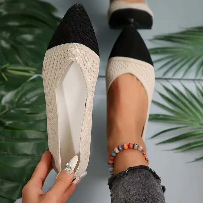 

2026 New Fashionable and Exquisite Pointed Toe Flats Womens Shoes Fashions Breathable Leopard Shoes Casual and Comfortable Shoes