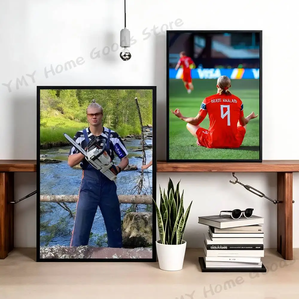 HOT E-Erling H-Haaland Poster For Wall Prints for Living Room Bedroom Office Home Decoration