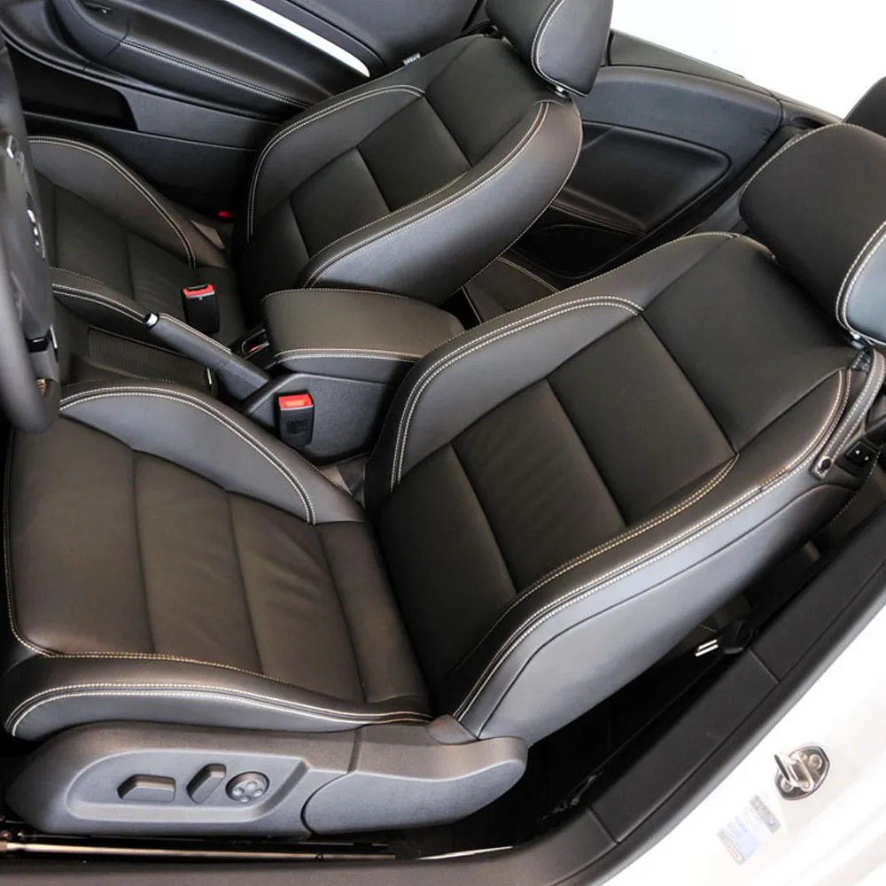 

Чехлы на автомобильные сиденья для Volkswagen VW Eos 2006, 2007, 2008, 2009, 2010, кожаная наппа, полный комплект, аксессуары для защиты салона на заказ