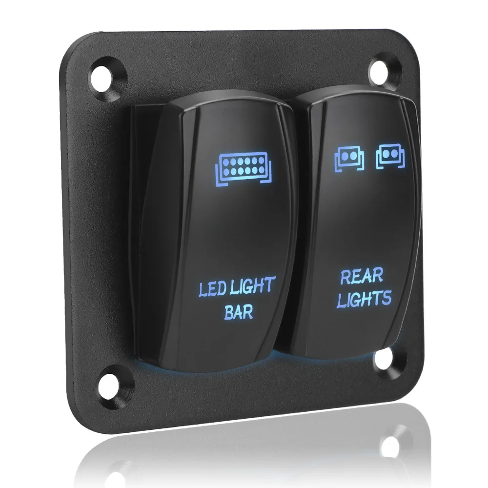 

Предварительно проводной 2-бандовый кулисный переключатель, 5-контактный SPST, однополюсный, однопозиционный, предварительно смонтированный жгут проводов, 12 В, 20 А, 24 В, 10 А, материал ABS