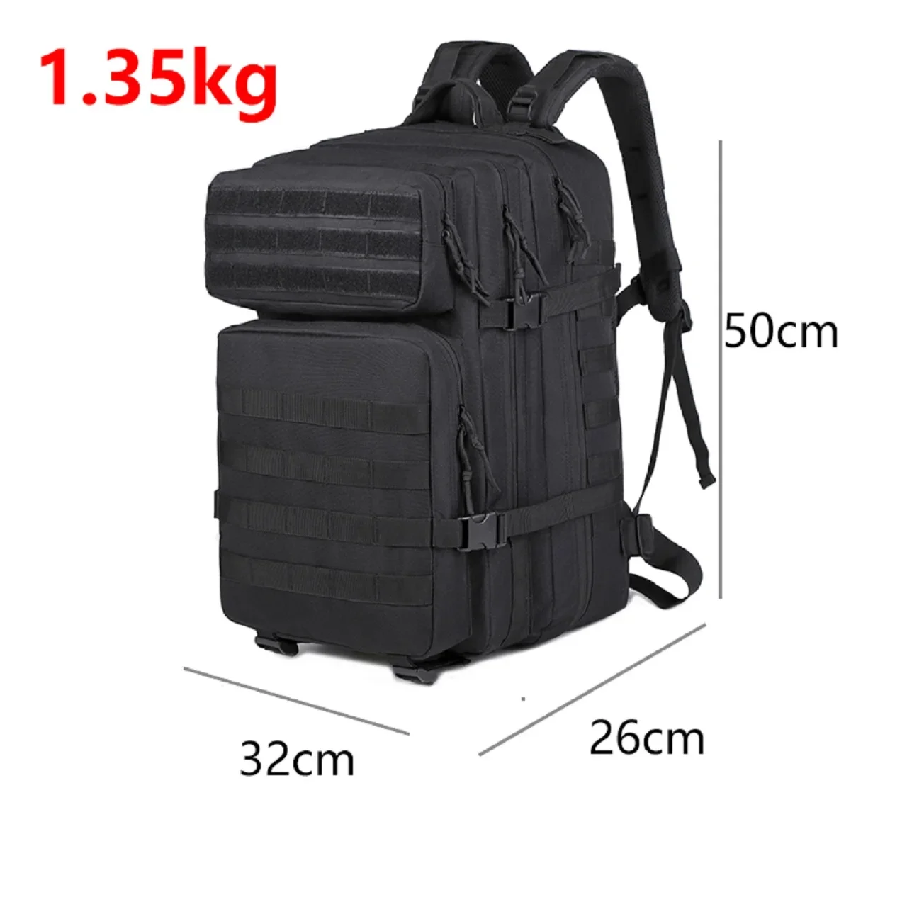 Large capacity outdoor tactical backpack for men and women, wilderness survival military, army assault backpack