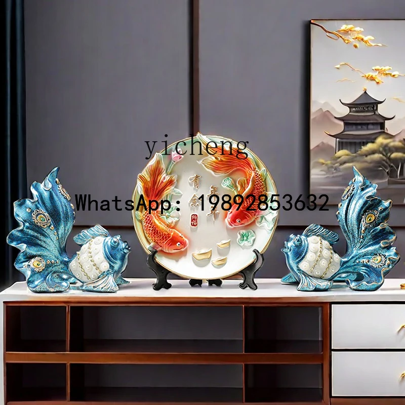 AA living room entrance TV cabinet every year more than goldfish ornaments home decoration