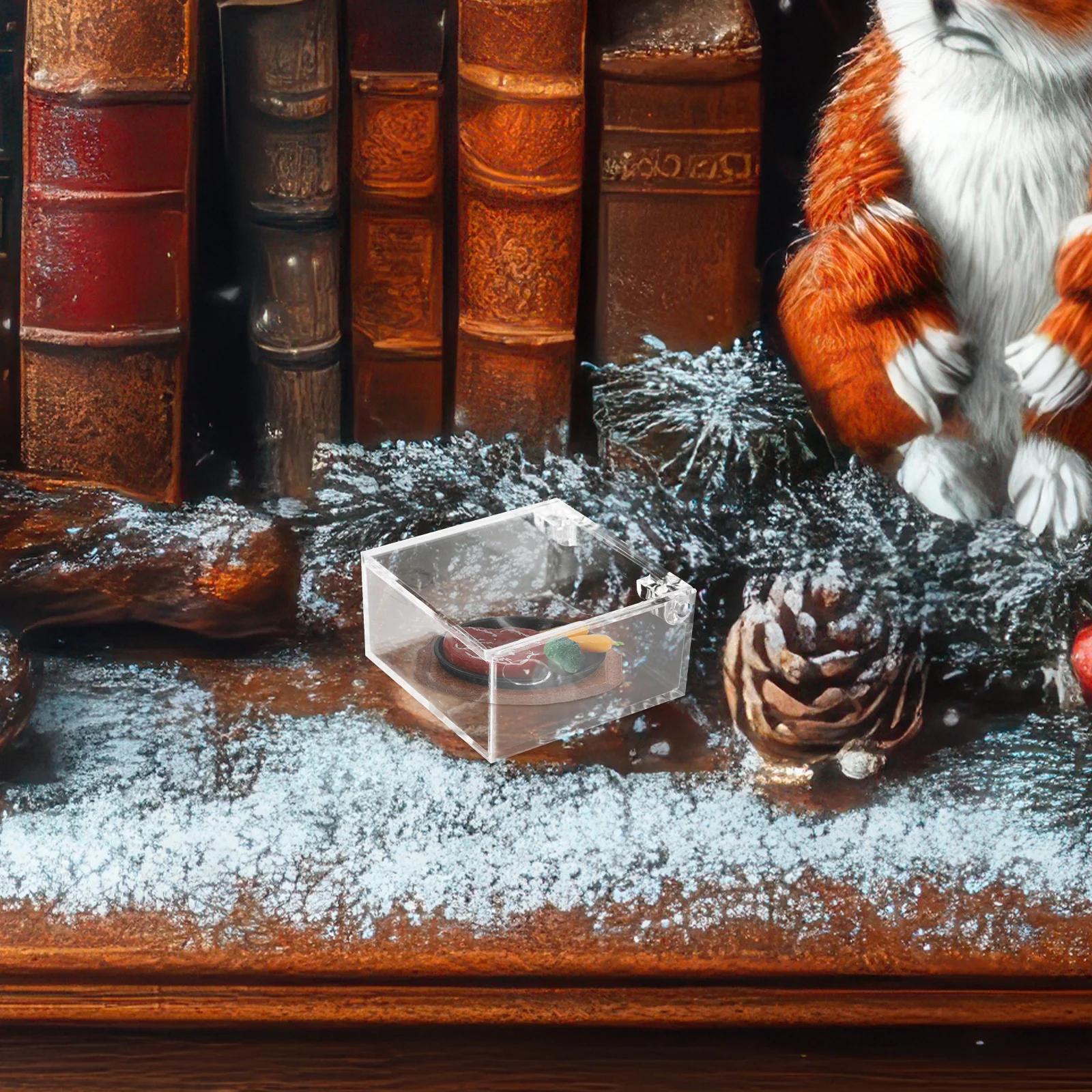 

1pcs Acrylic Display Box Clear Square Container For Small Items Jewelry Collectibles Stamps Gemstones Multi-Purpose Storage