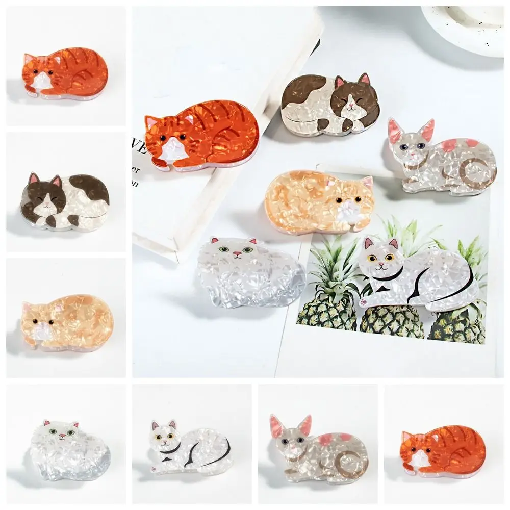 New Cat Series Hair Claw for Women Cartoon Cute Animal Hair Clip Shark Clip Headwear