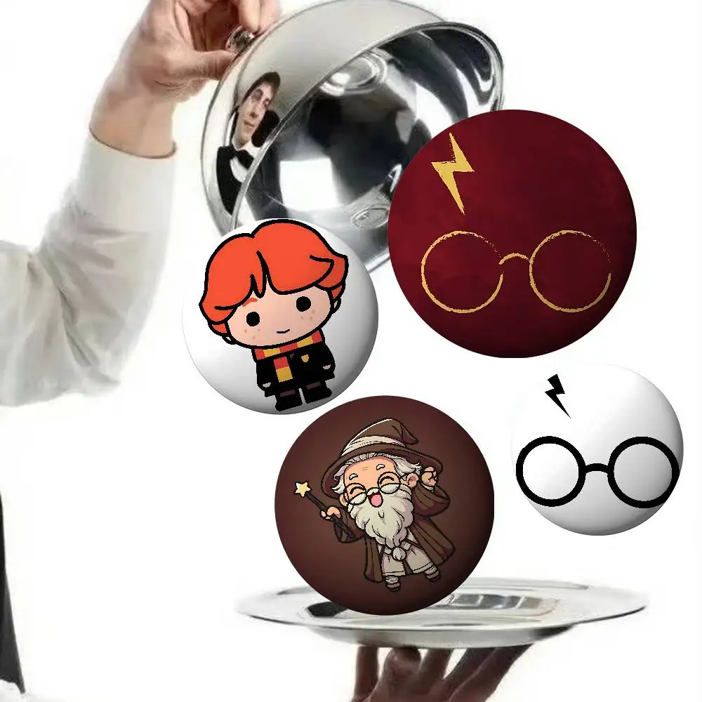 Love I-Harry H-PotterS Badges Badges Cartoon Round Brooches On Backpack Jacket Acrylic Button Pins Collection Gifts