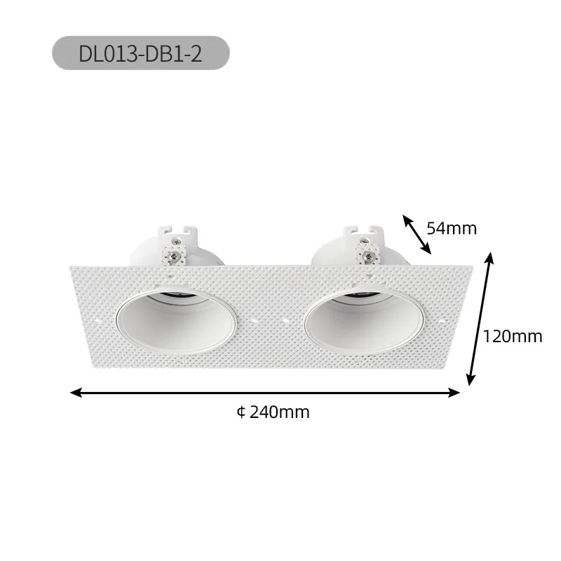 Gu10/mr16 Lamphouder Basis Verzonken Led Trimless Plafond Downlight Beugel Spotlight Dubbele Kop Montageframe Socket