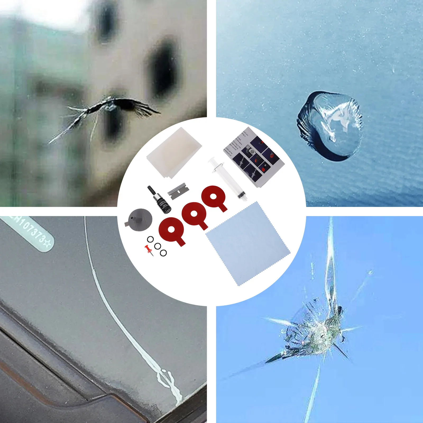 

1 Set Car Windshield Kit Auto Glass Tool Vehicle Windshield Repair Replenisher Windscreen Restore Tool High Quality Repair Fluid