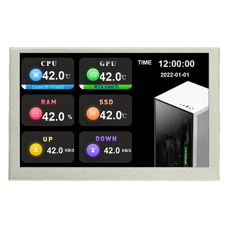 

5InchIPS TYPECAuxiliary Screen Chassis Computer Monitoring of Chassis Auxiliary ScreenusbSecondary Screen FreeAIDA64
