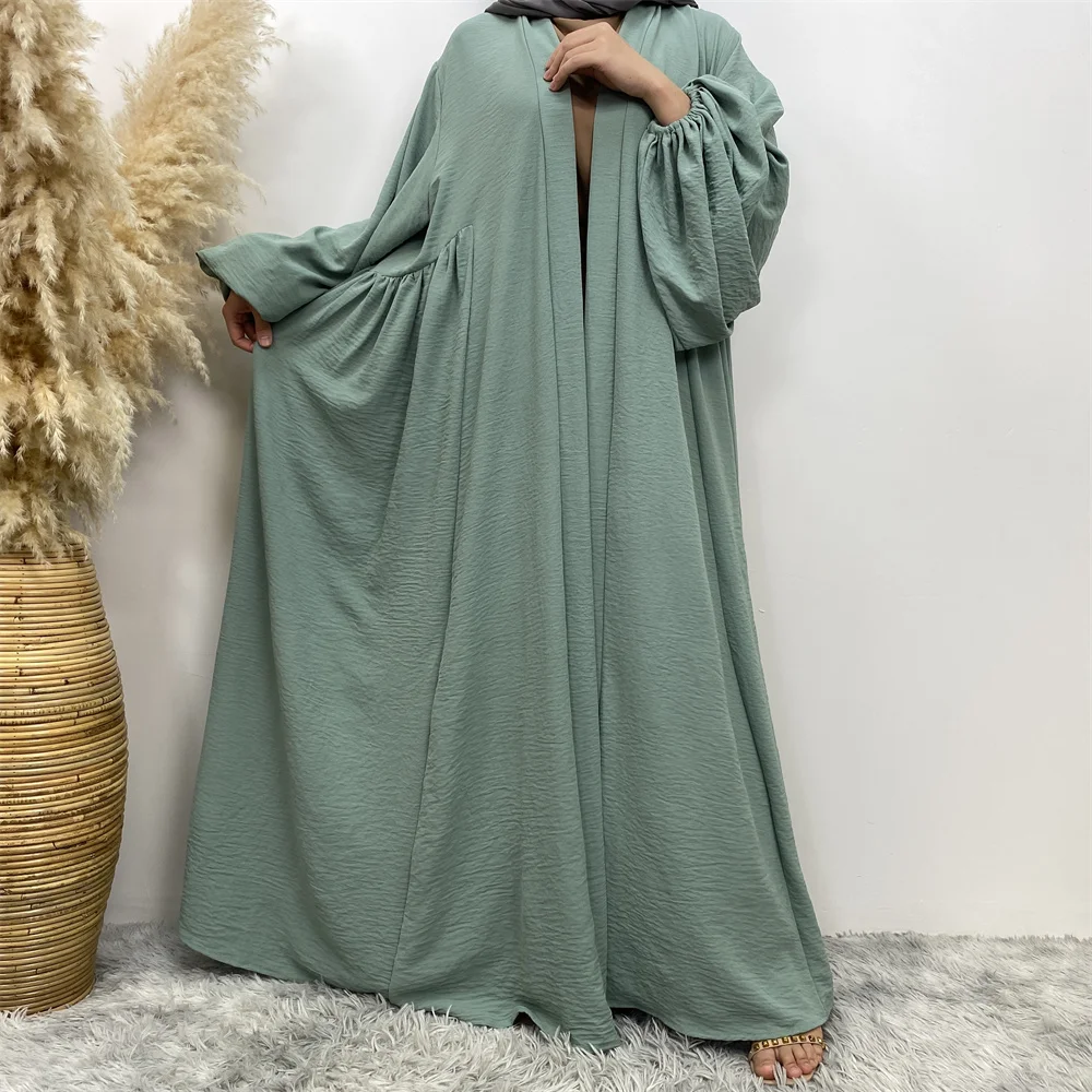 Middle East new fashion Muslim clothing long skirt loose Cardigan Dubai Turkey stretch cuff dress Islamic women elegant clothing