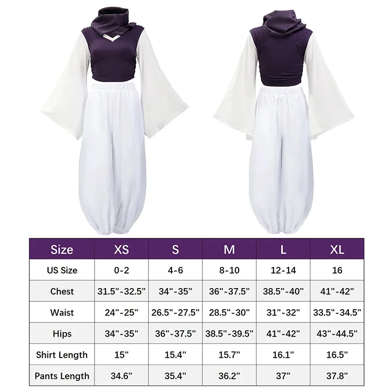 Wenam anime choso cosplay women JJK costume kimono outfit pants with scarf full set us size for Halloween cosplay costume