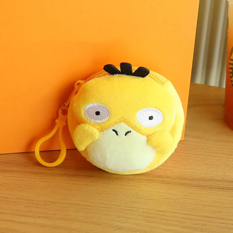 2 Styles Pokemon Creative New Plush Psyduck Headphone Bag Children\'s Coin Purse Birthday Gifts