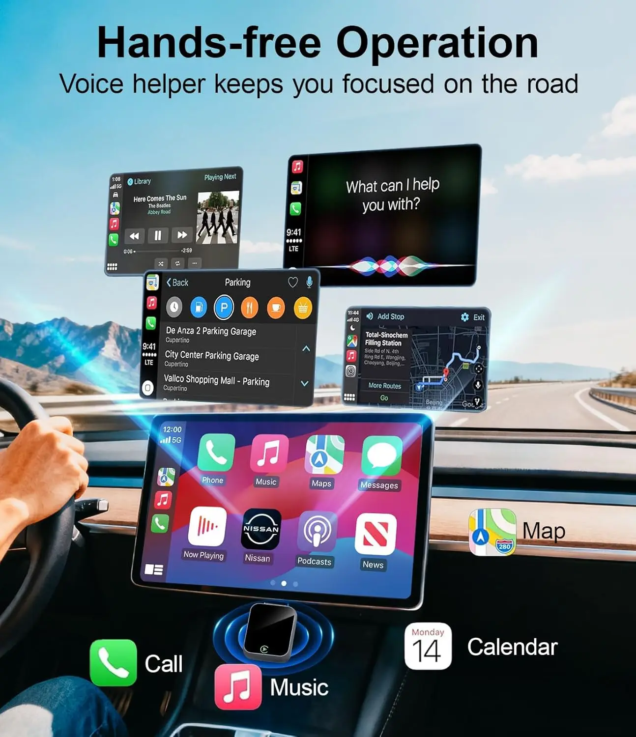 

2026 Wireless CarPlay Adapter For IPhone - No Audio Lag, Auto-Connect - Convert Factory Wired To Wireless CarPlay - Bluetooth 5.