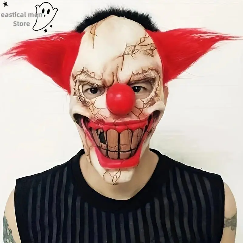 2025 Halloween Sweet Tooth Joker Masker Cosplay Bloody Full Face Clown Latex Maskers Halloween Carnaval Purim Party Kostuum Rekwisieten