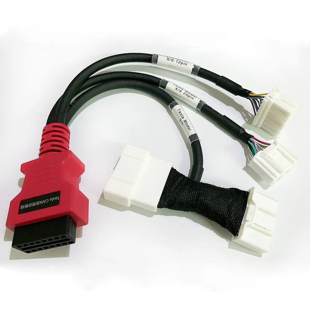 Best For Model 3/Y X/S 12PIN X/S 20PIN for Tesla 3IN1 CAN Bus Diagnostic Cable Splitter OEM for Autel/LAUNCH/xTool EV Scan Tool