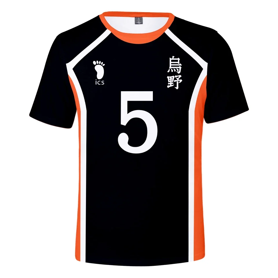 New Volleyball Team Uniform Training Uniform Fashion 3D Printed T-shirt Boys and Girls Loose Sport O Collar Shirt